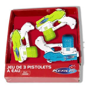 Jeu de 3 pistolets à eau
